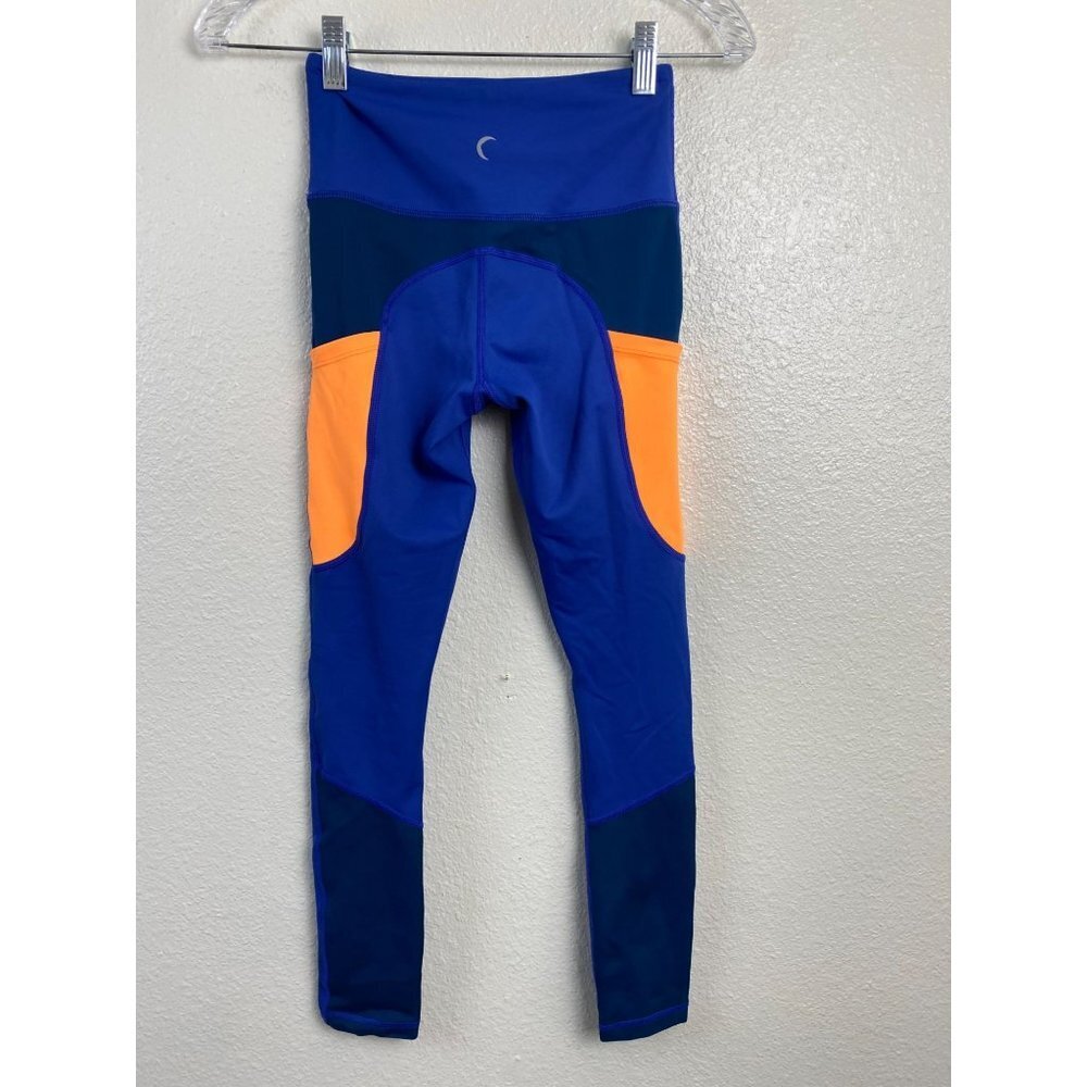 Zyia Active Leggings Pants Womens size 0 Blue colorblock Athletic Activewear gym